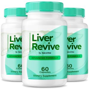 Paquete de 3 frascos cápsulas Liver Revive para bienestar diario