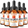 Paquete de 5 frascos de gotas Gluco Flow para salud y energía