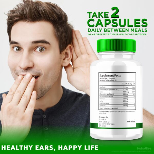 Cápsulas Silence Guardian apoyo auditivo con ingredientes naturales