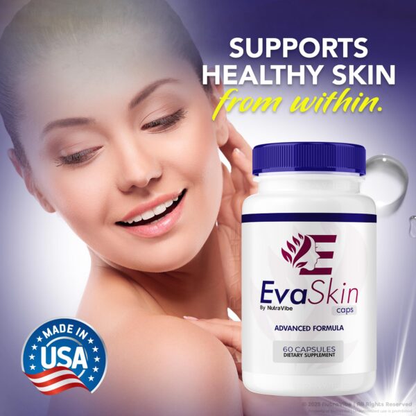 Cuidado diario de la piel con fórmula EvaSkin 180 cápsulas