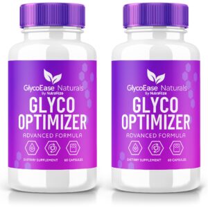 Frasco de cápsulas GlycoEase suplemento natural para soporte glucógeno