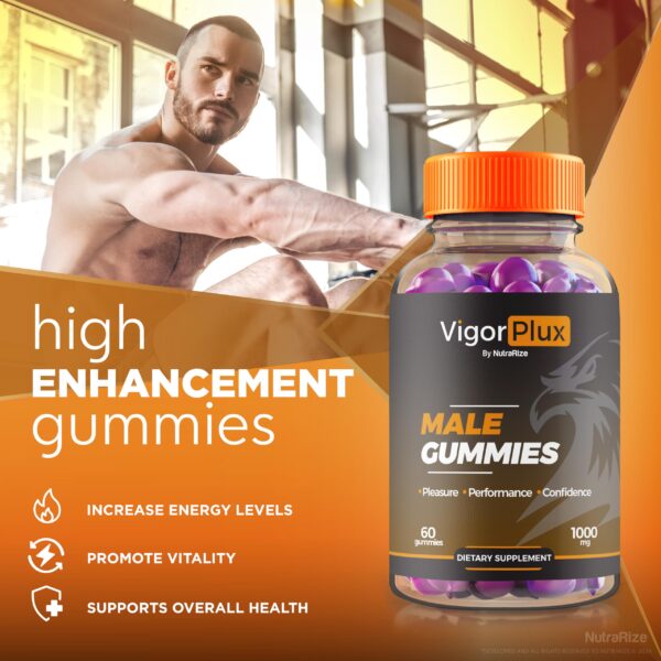 vista trasera paquete vigorplux 300 gummies