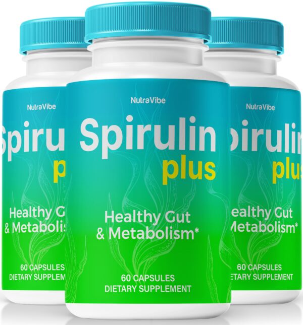 Paquete de 3 cápsulas Spirulin Plus oficiales para salud