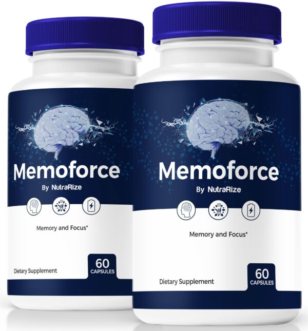 Memoforce Brain suplemento para memoria 120 cápsulas paquete doble