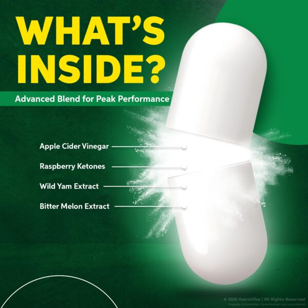 Detalle de cápsulas NutraVibe Keto Form para bienestar corporal