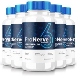 Suplemento ProNerve6 NutraRize para salud de nervios caja y frascos