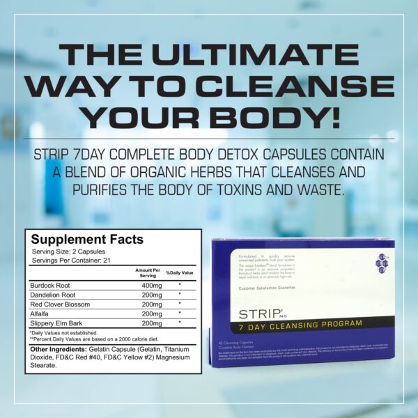 Detox para todo tipo toxinas capsulas herbal Wellgenix Strip NC