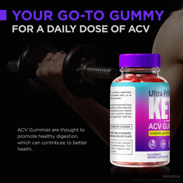 Gomitas Ultra Prime Keto ACV pack doble 60 unidades