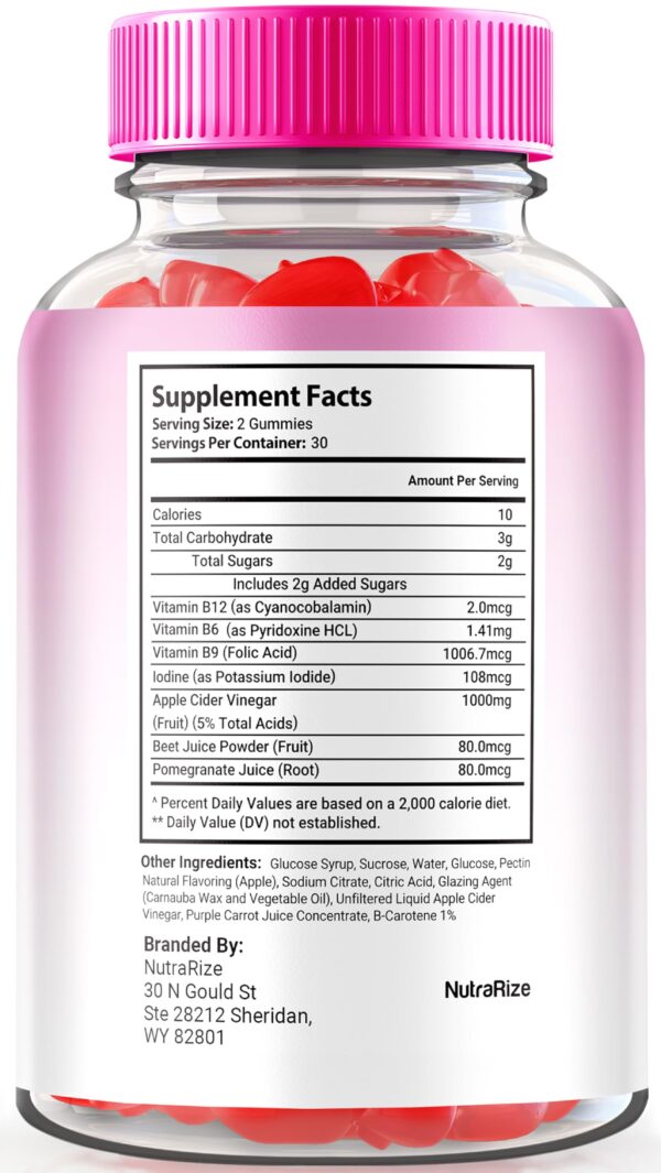 Gomitas keto vinagre manzana apoyo para metabolismo y energía