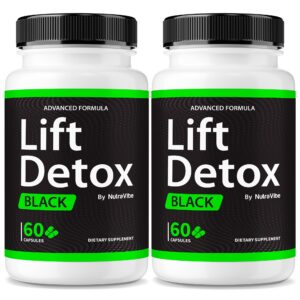 Frasco de Lift Detox Black 2 Pack, fórmula natural para energía