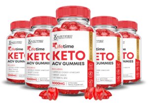 Paquete 5 Lifetime Keto ACV Gummies 1000mg vinagre sidra manzana