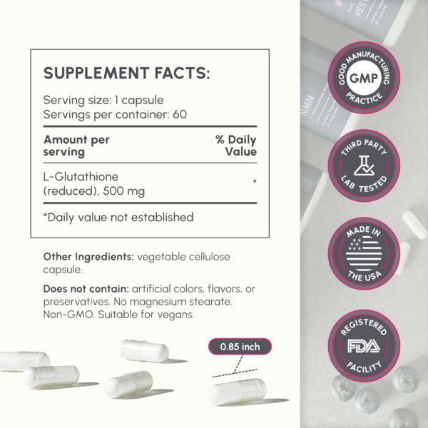 Cápsulas de L-Glutatión partiQlar Pure 500mg