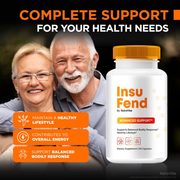 Cápsulas NutraVibe InsuFend apoyo salud general fórmula natural