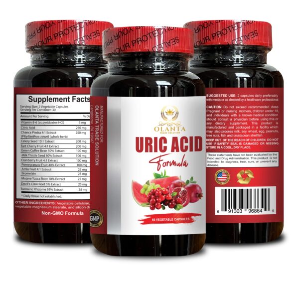 Caja del suplemento OLANTA ácido úrico y salud articular