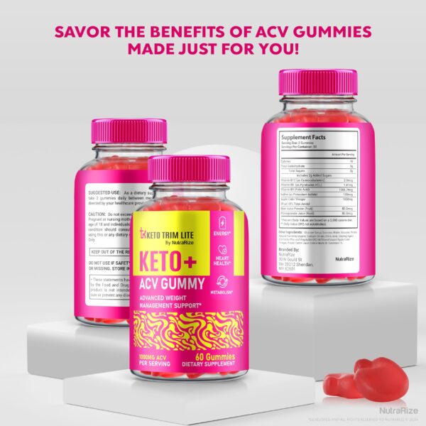 Gomitas NutraRize KetoLite Trim para control de peso saludable