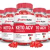 paquete de 5 gomitas keto acv keto rush fórmula avanzada 1000mg