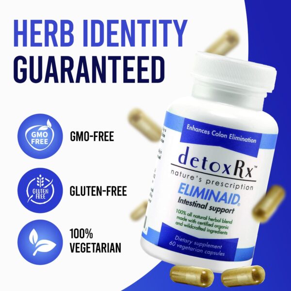 Detalles de empaque DetoxRx cápsulas para eliminación suave