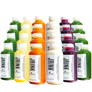 JRINK jugos prensados en frío limpieza fácil paquete de 24 botellas