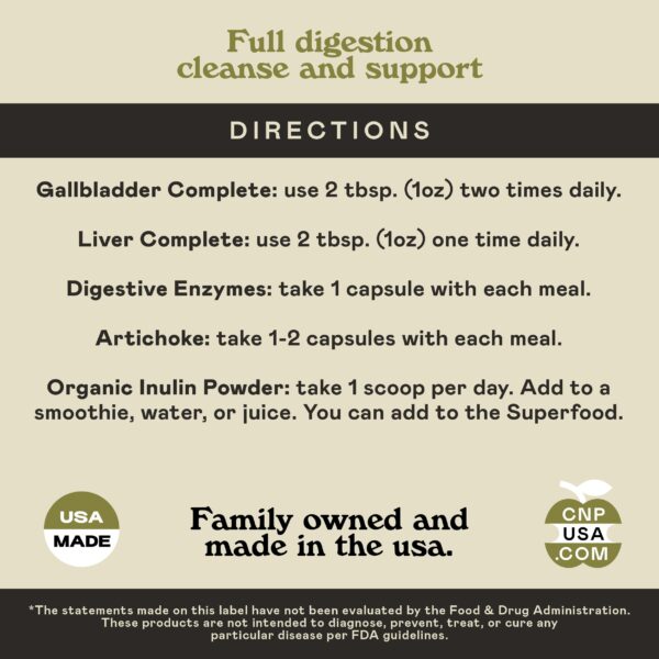 Complete Natural Products suplementos para gases e hinchazón