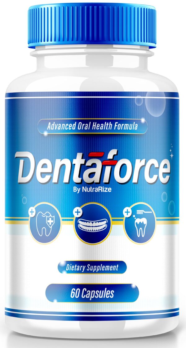 Frasco Dentaforce NutraRize cápsulas cuidado natural para dientes y encías