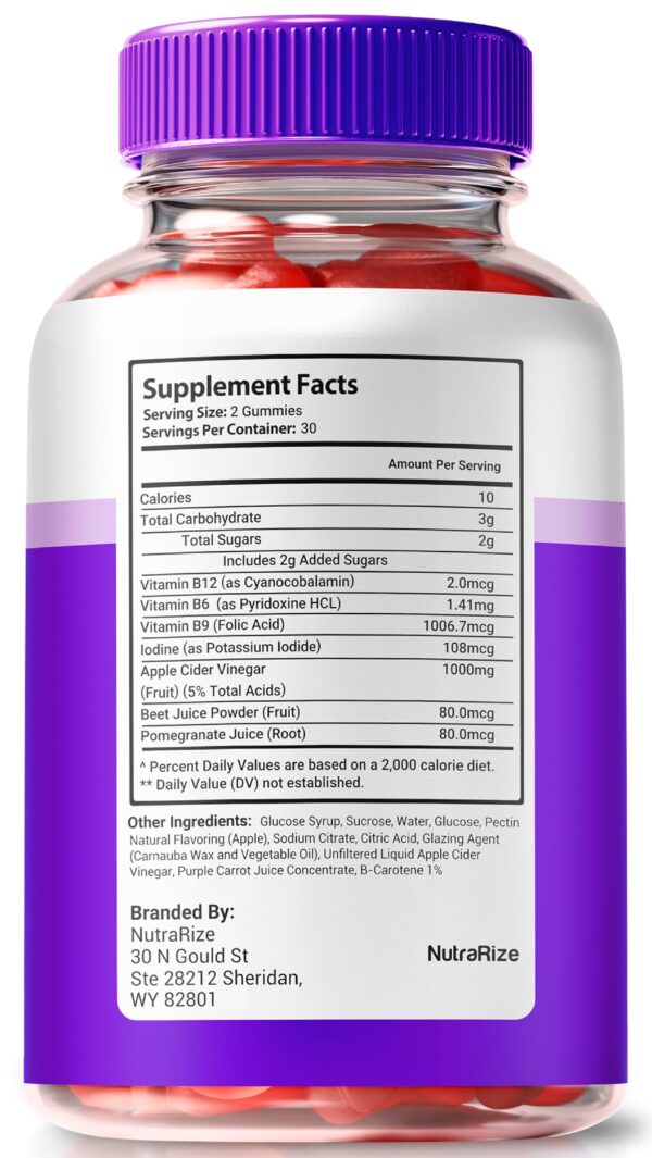 Paquete gomitas KetoGlow ACV suplemento keto NutraRize