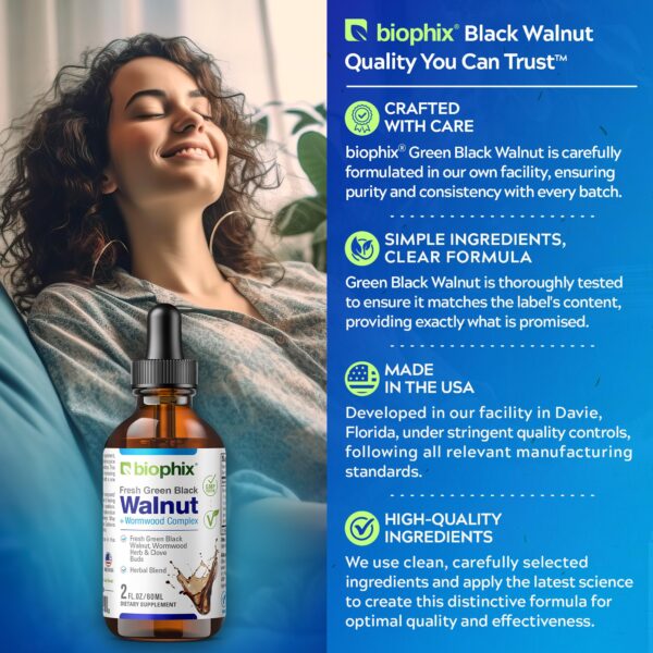 Extracto de nogal negro biophix para salud intestinal