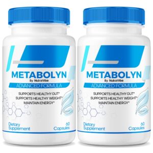 Paquete de 2 frascos de cápsulas Metabolyn NutraVibe