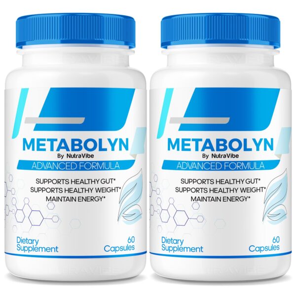 Paquete de 2 frascos de cápsulas Metabolyn NutraVibe