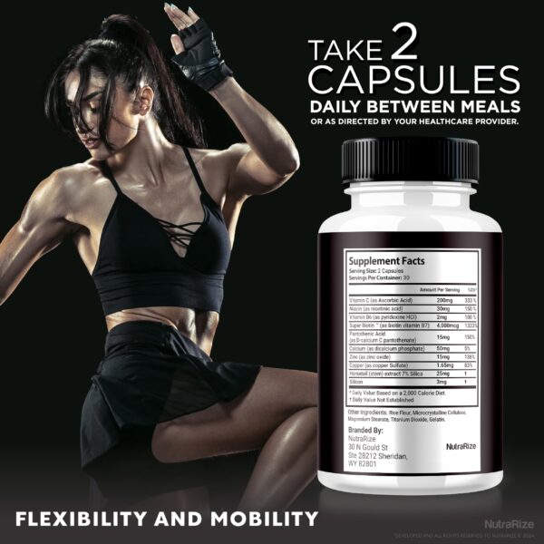 Soporte articular con cápsulas NutraRize Spinal Force para flexibilidad