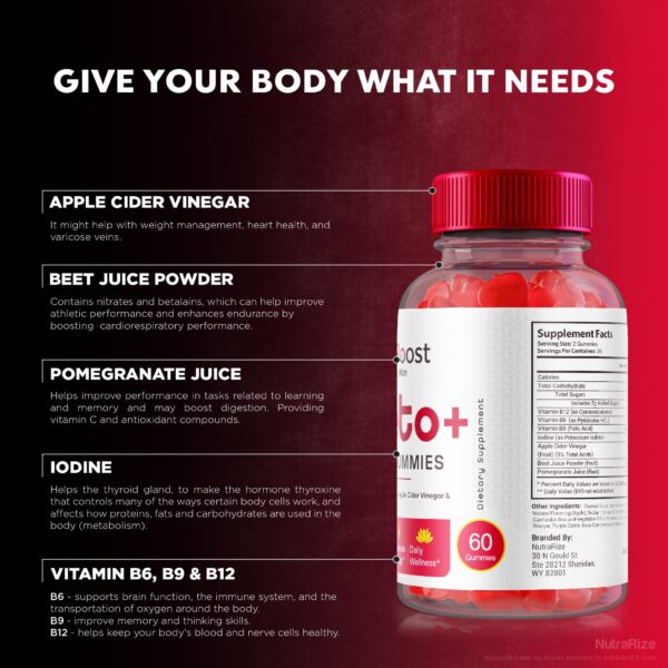 Version 1.0.0 NutraRize X10 Boost Keto gomitas imagen frontal