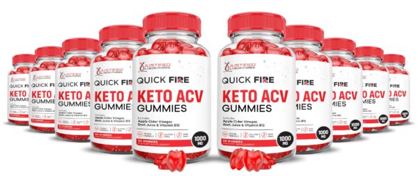 Gomitas Quick Fire Keto ACV 1000mg paquete de 10 veganas