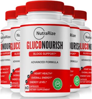 Paquete de 5 Gluco Nourish cápsulas para apoyo natural de glucosa