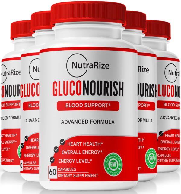 Paquete de 5 Gluco Nourish cápsulas para apoyo natural de glucosa