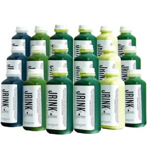JRINK Purée limpieza jugos orgánicos 3 días 18 botellas 16 oz