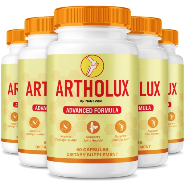 Paquete de 5 cápsulas Artholux para soporte articular