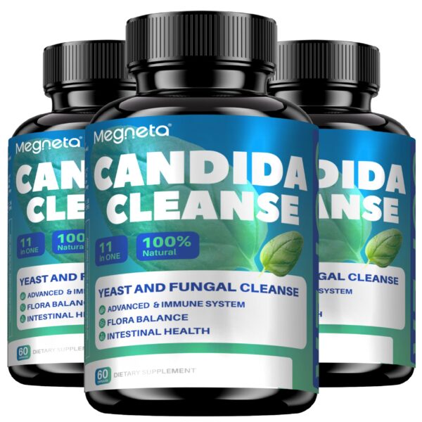 MEGNETA Candida Cleanse suplemento 180 cápsulas para salud inmunológica