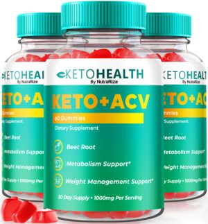 Version 1.0.0 Paquete triple NutraRize Keto Health ACV gomitas oficiales