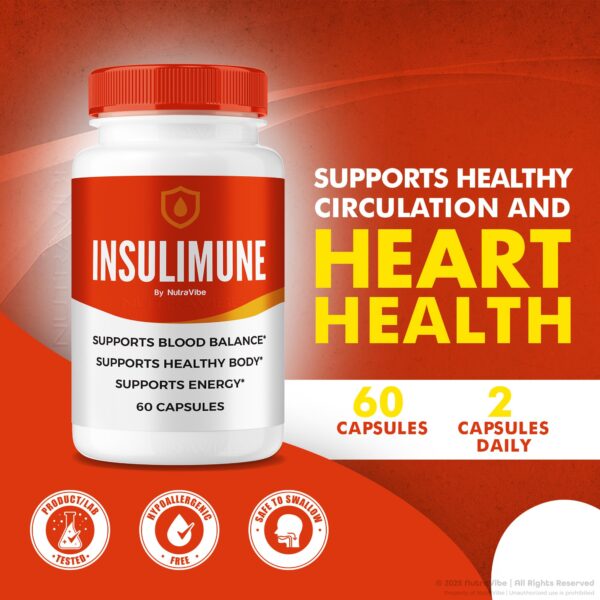 Frasco de NutraVibe Insulimune cápsulas