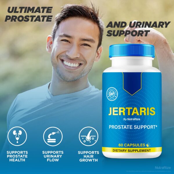 Suplemento nutricional NutraRize Jertaris para bienestar prostático