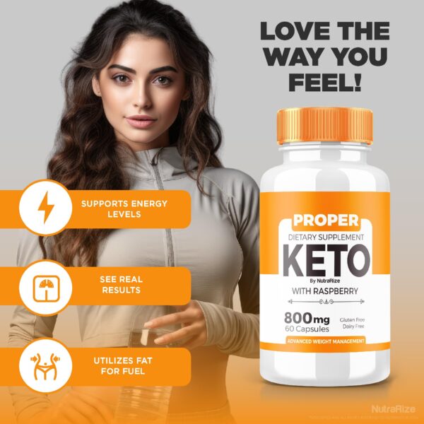 Cápsulas naturales Proper Keto para estilo de vida activo
