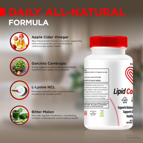 Medicinas naturales Lipid Control Plus para circulación saludable