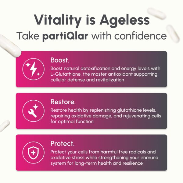 Frasco suplemento antioxidante partiQlar L-Glutatión