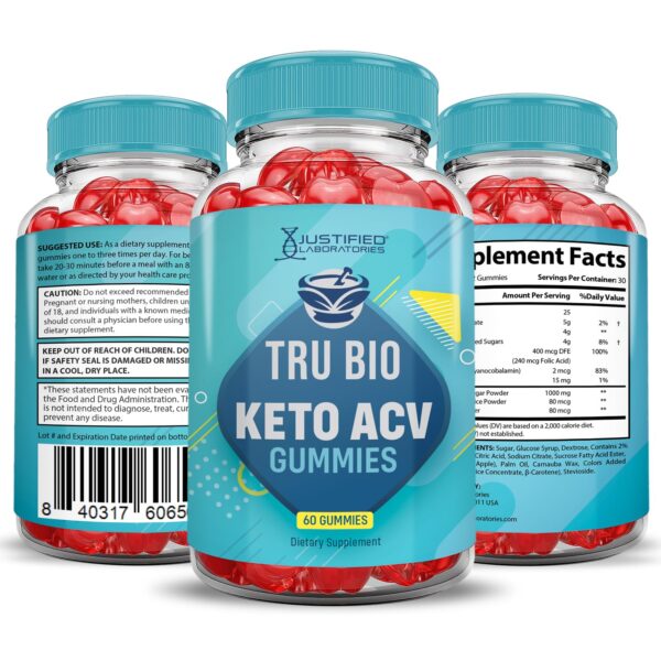 Gomitas keto Tru Bio no GMO y certificadas GMP
