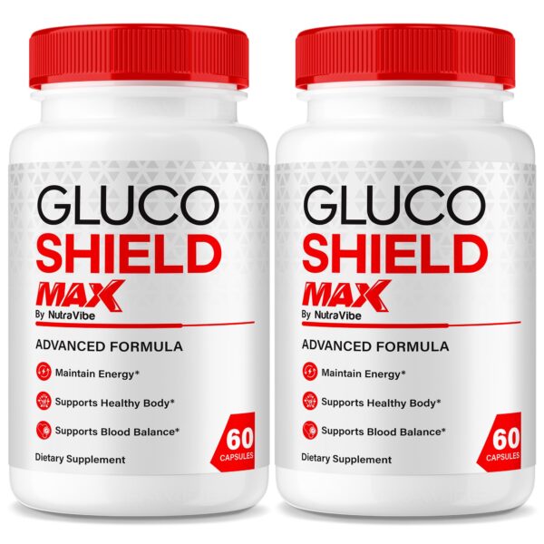 Frasco Gluco Shield Max suplementos para salud circulatoria