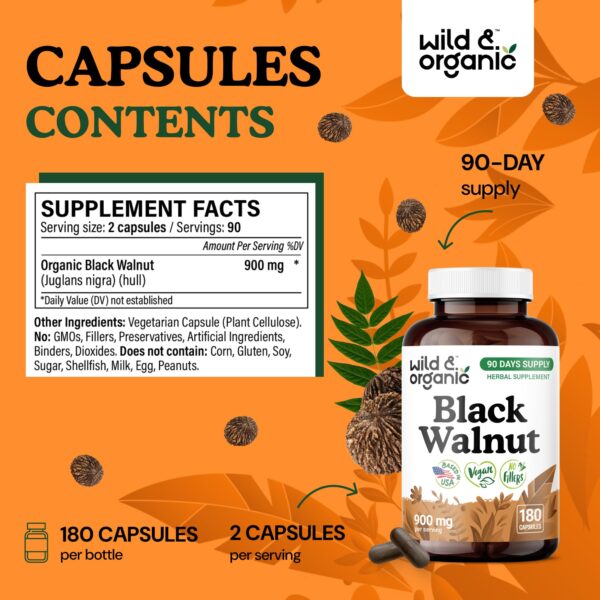 Cápsulas de Nogal Negro Wild & Organic