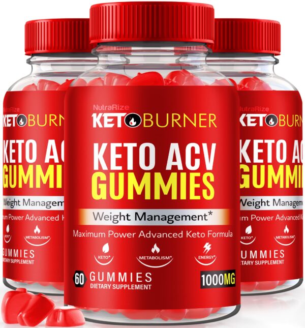 Paquete 3 frascos gomitas Keto Burner ACV NutraRize