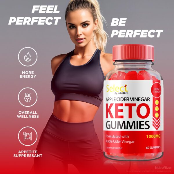 Gomitas Select Keto ACV vista lateral envase