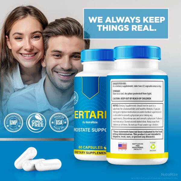 Version 1.0.0 Presentación cápsulas NutraRize Jertaris para función prostática
