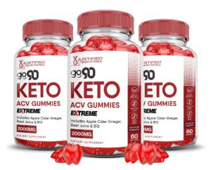 Go 90 Keto ACV Gummies paquete triple gomitas vinagre manzana