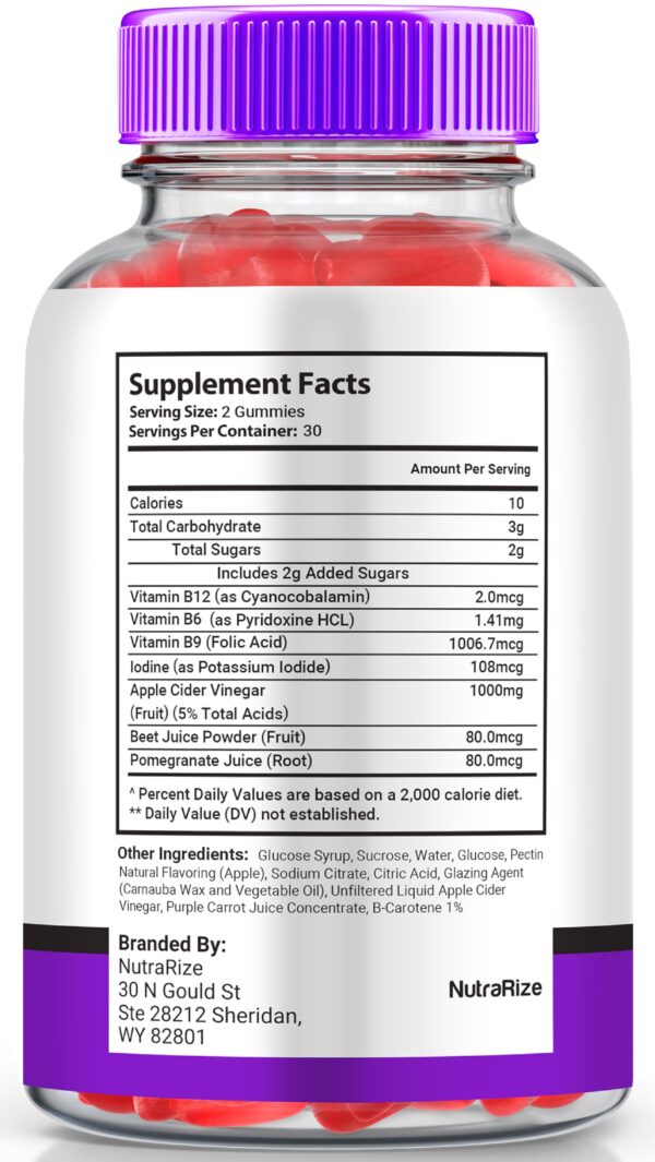 frontal gomitas GlycoBoost NutraRize fórmula natural